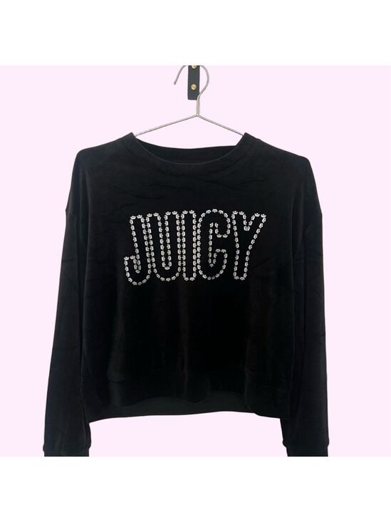 Juicy Couture Tops - Juicy Couture Black Pullover with Sparkling Logo NWOT.